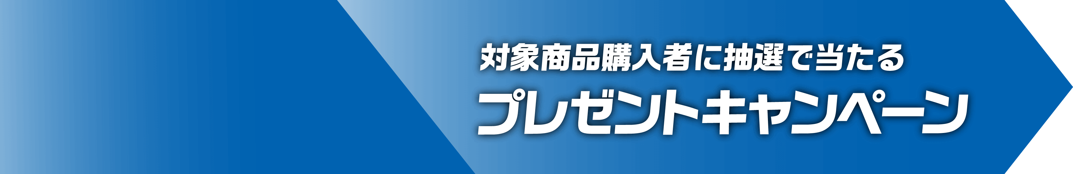 対象商品購入者に抽選で当たるプレゼントキャンペーン