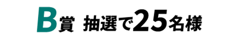 B賞 抽選で25名様