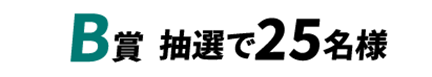 B賞 抽選で25名様